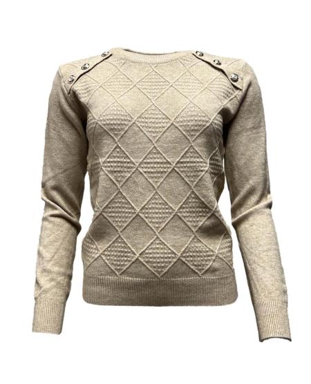 Maglia dis. rombi bottoni spalle