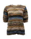 Maglia pelo righe multicolor
