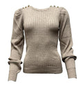 Maglia costine bottoni spalle