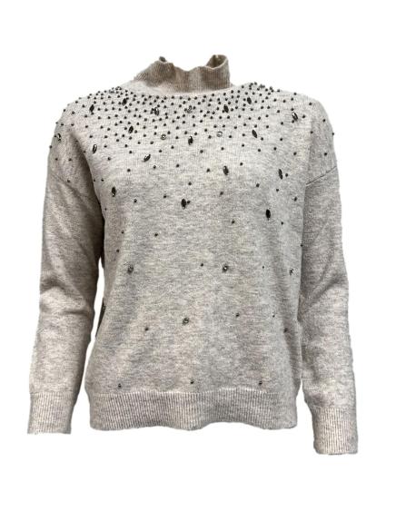 Maglione cascata strass