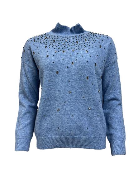 Maglione cascata strass