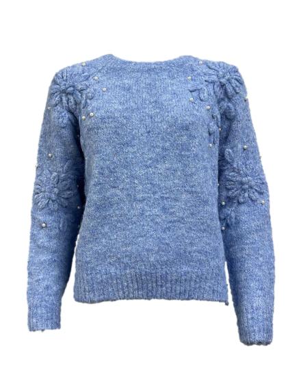 Maglione fiori 3D