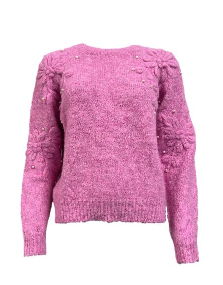 Maglione fiori 3D