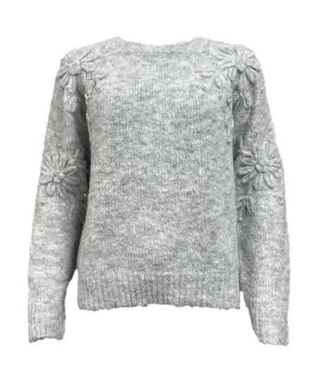Maglione fiori 3D