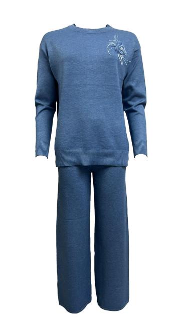 Set palazzo spilla rosa