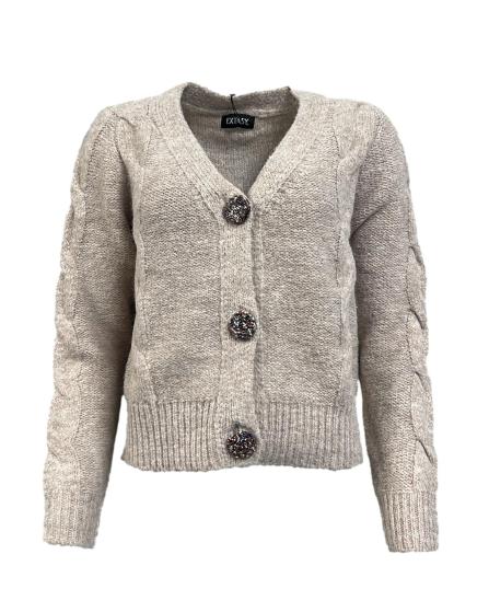 Cardigan 3 bottoni lurex