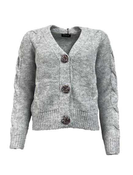 Cardigan 3 bottoni lurex