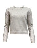 Maglione strass acc.collo