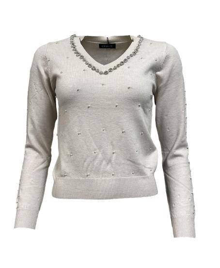 Maglione punta acc. strass
