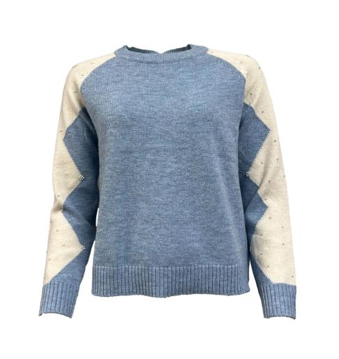 Maglione triangoli bicolore