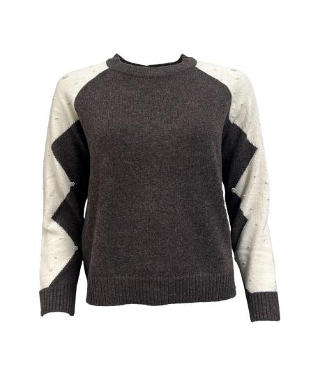 Maglione triangoli bicolore