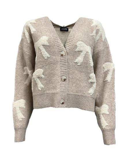 Cardigan fiocchetti boucle