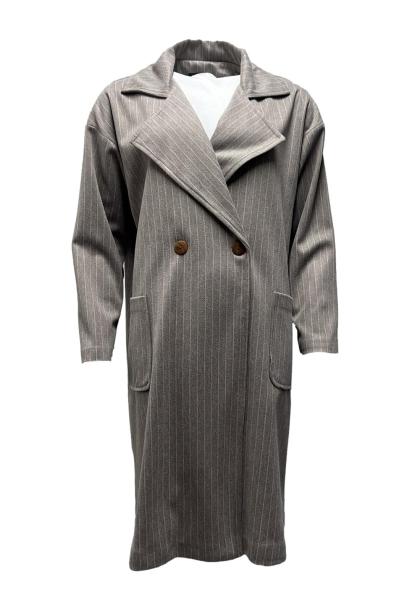 Cappotto doppio petto sfoderato gessato