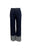 Pantalone jeans scuro piegone fondo contrasto