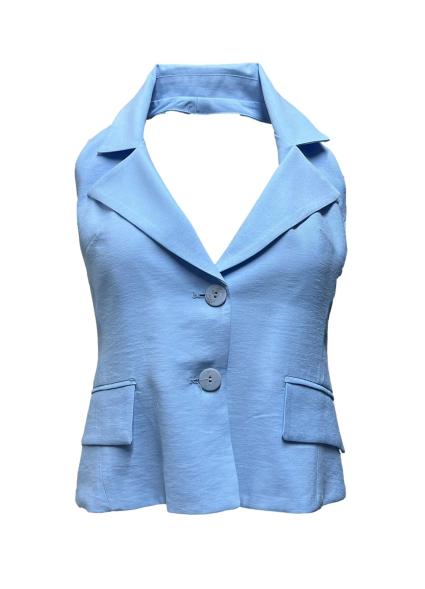 Gilet schiena nuda misto lino