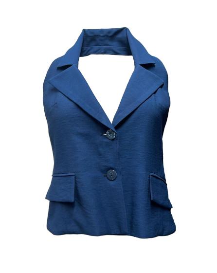 Gilet schiena nuda misto lino