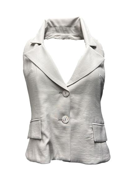 Gilet schiena nuda misto lino