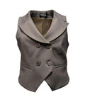 Gilet doppio petto fluido diagonale