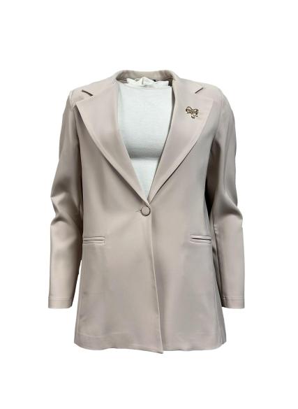 Giacca curvy spilla