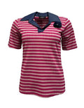 Maglia lurex collo camicia mod. polo
