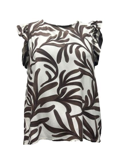 Maglia rouches fantasia