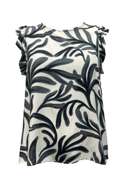 Maglia rouches fantasia