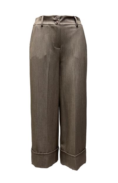 Pantalone 2 bottoni risvolto manolana