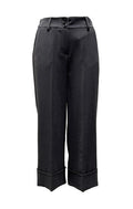 Pantalone 2 bottoni risvolto manolana