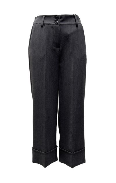 Pantalone 2 bottoni risvolto manolana