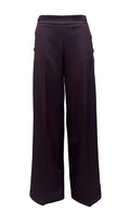 Pantalone palazzo bottoni fluido diagonale