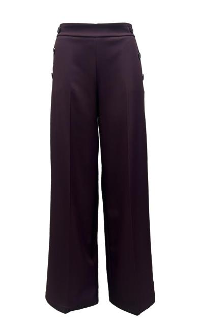 Pantalone palazzo bottoni fluido diagonale