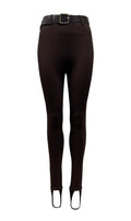 Leggins linguette piede cintura
