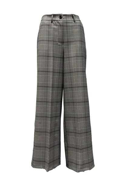 Pantalone palazzo elast. dt quadri