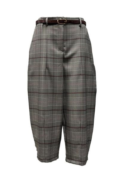 Pantalone balloon quadri