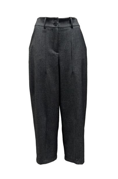 Pantalone balloon 2 bottoni tex melange