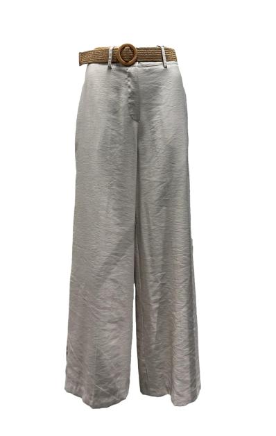 Pantalone palazzo cintura misto lino
