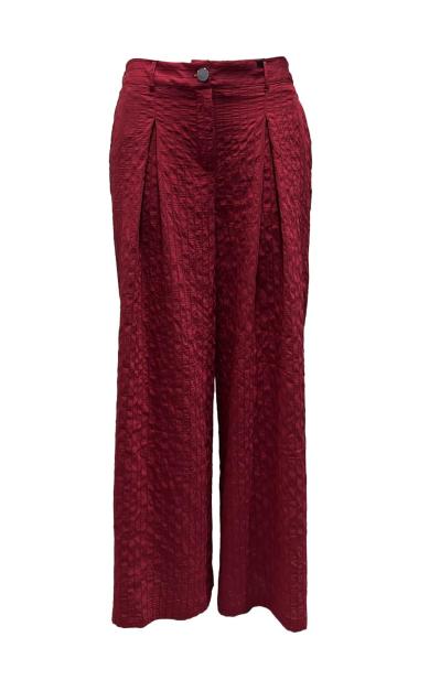 Pantalone palazzo gessato riga contrasto