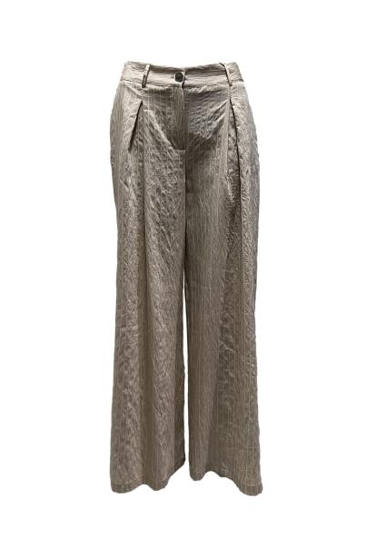 Pantalone palazzo gessato riga contrasto