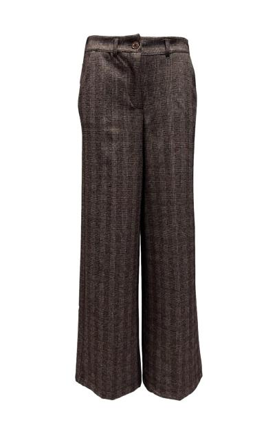 Pantalone palazzo 1 bottone scozzese