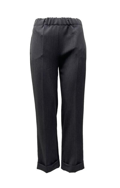 Pantalone bustino elastico risvolto manolana