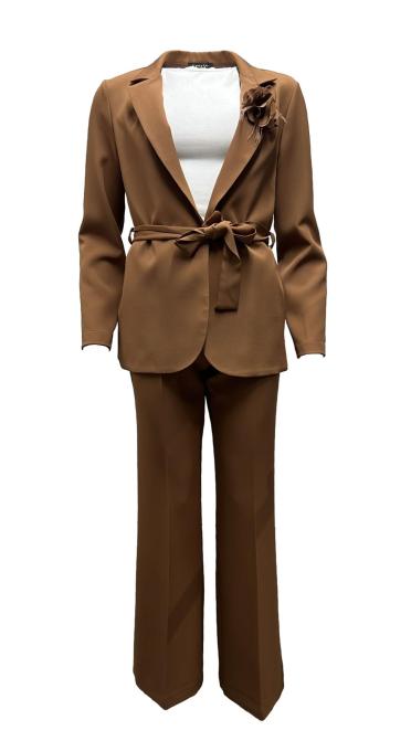 Set giacca ml spilla rosa