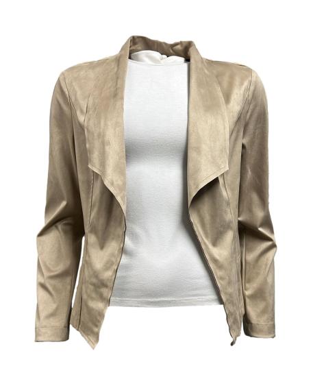 Giacca scialle camoscio