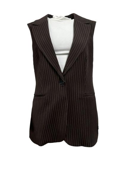 Giacca gilet gessata