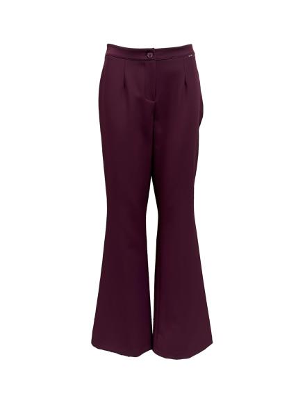 Pantalone zampa pieghe