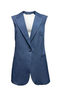 Gilet 1 bottone cotone