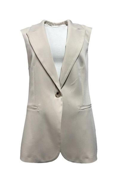 Gilet 1 bottone cotone