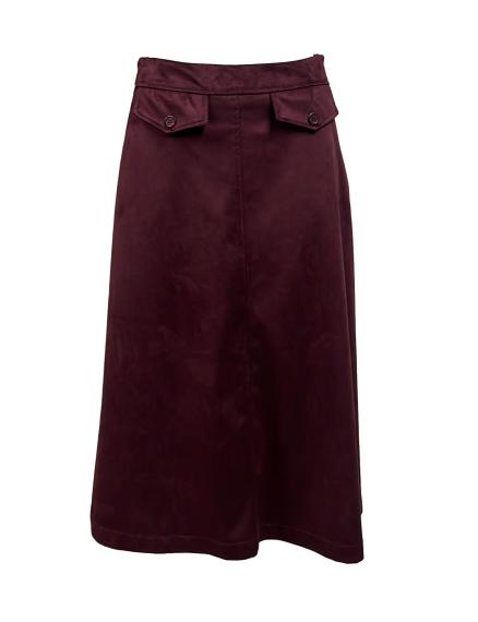 Gonna lunga camoscio