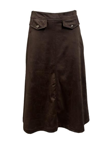 Gonna lunga camoscio