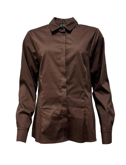 Camicia curvy abb. nascosta semplice