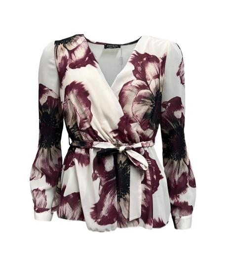 Blusa incrocio fiori